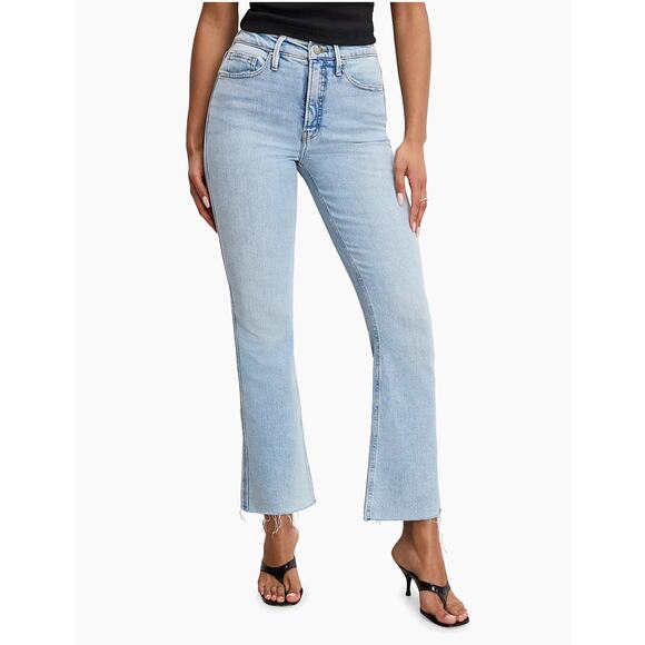 Good American Denim - Good American Good Legs Flare Light Wash Jeans Casual Denim Cowboy Rodeo 12/31
